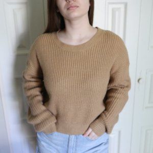 brown oversized sweater